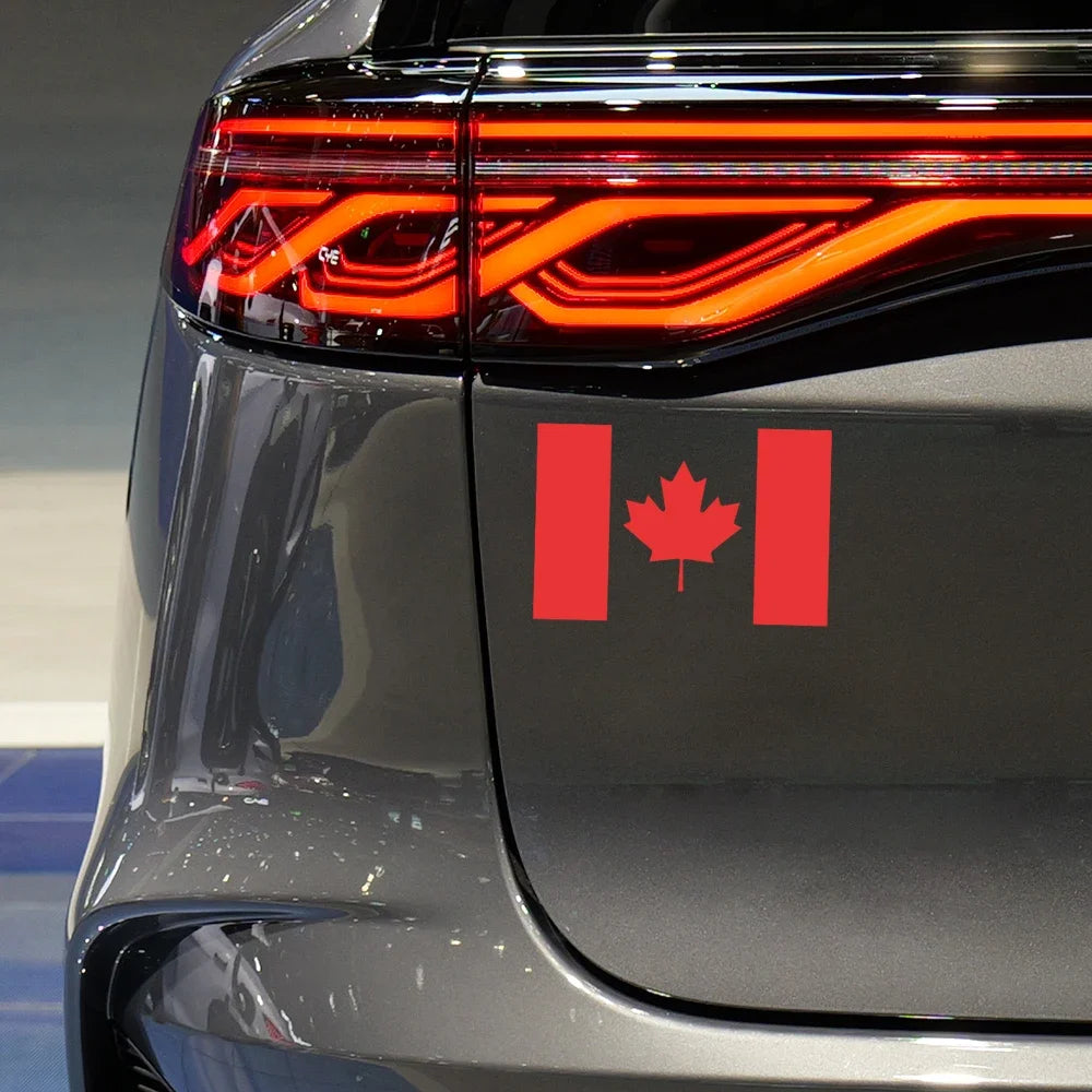 Canada Flag Car Sticker – Waterproof PVC Decal