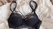 MOYISU Adjustable Lace Bralette for Small Chest Bra Set Removable Straps & Thin Padding Soft Wire Comfort Muslim Girls Underwear