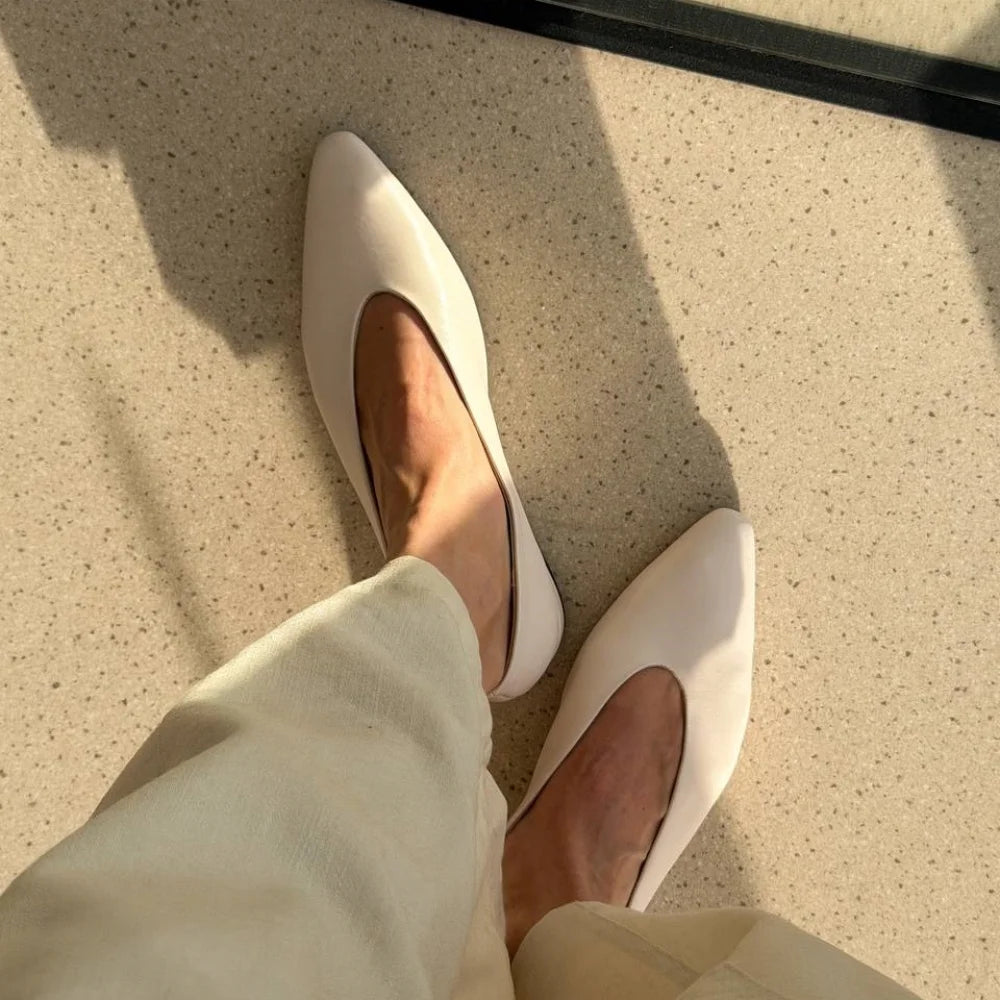 Women's Pointed Toe Leather Pumps – Shop at OWNLUXE