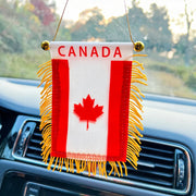 10x14cm Car Window Decoration Polyester Canada Hanging pennant Flags Canadian Mini Pennant