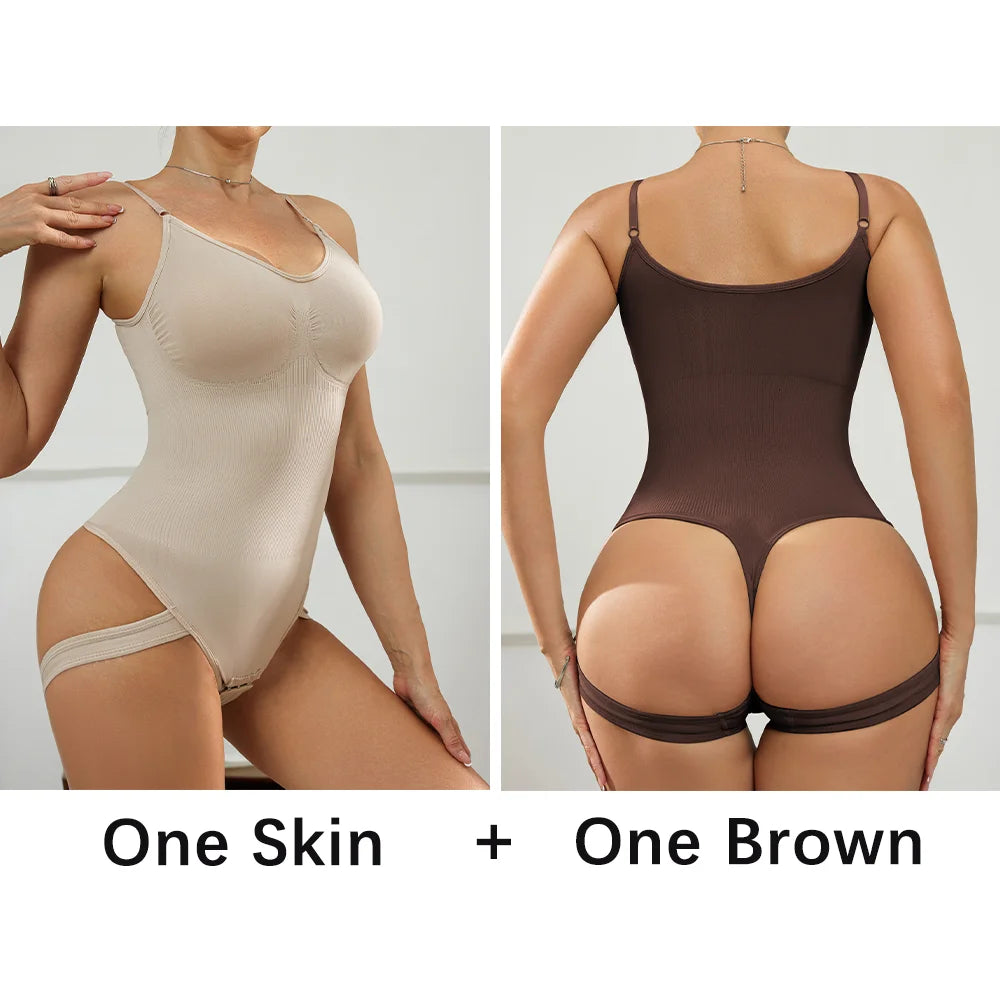 Medium Control Seamless Bodysuit Shaper – Wire‑Free