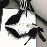Women's High-Heel Pointed-Toe Pumps (Black) | OWNLUXE