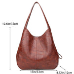 Load image into Gallery viewer, Vintage PU Leather Shoulder Bag – Structured Bucket Design
