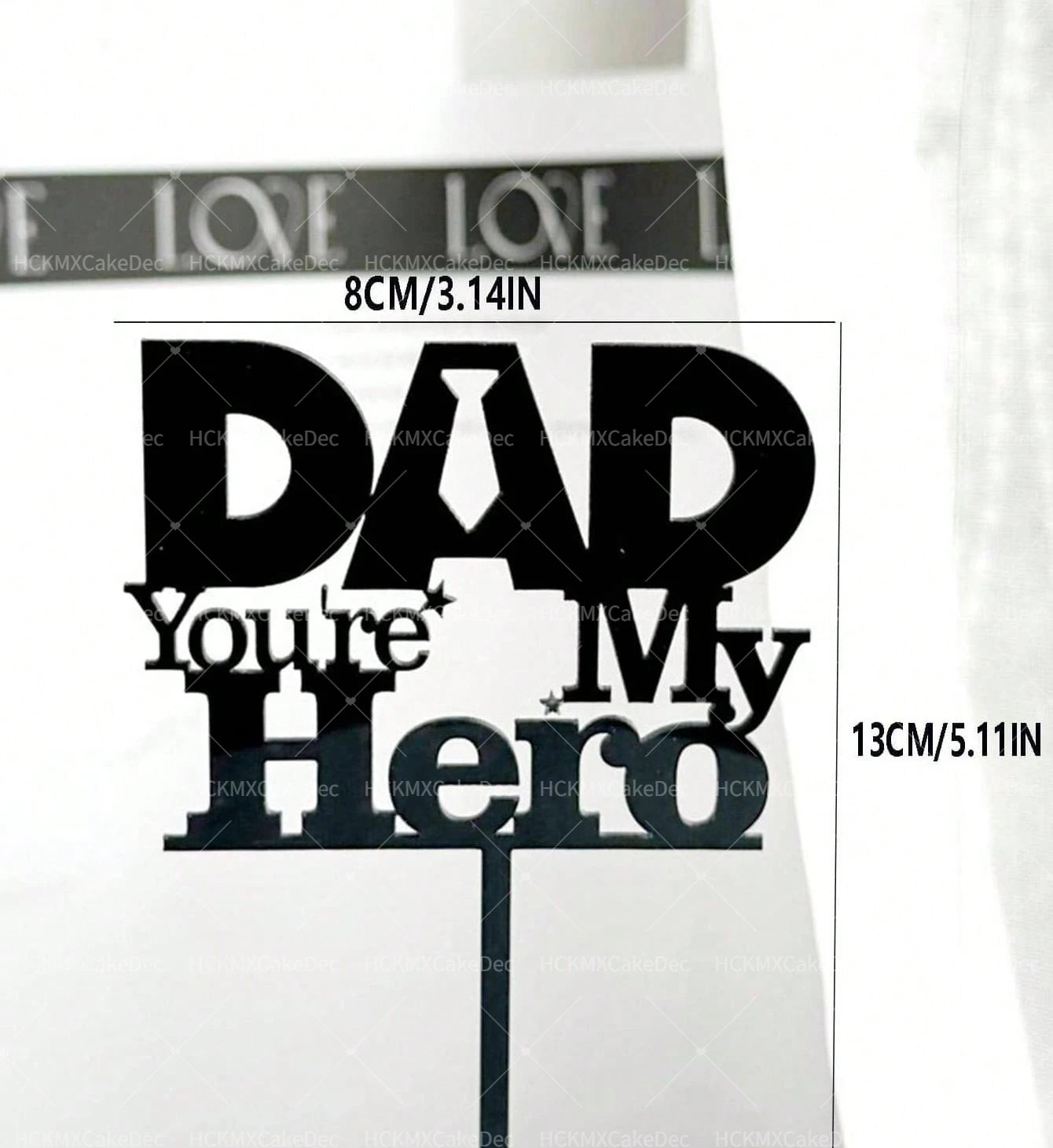 Father’s Day Acrylic Sign – Modern Clear Tabletop Décor
