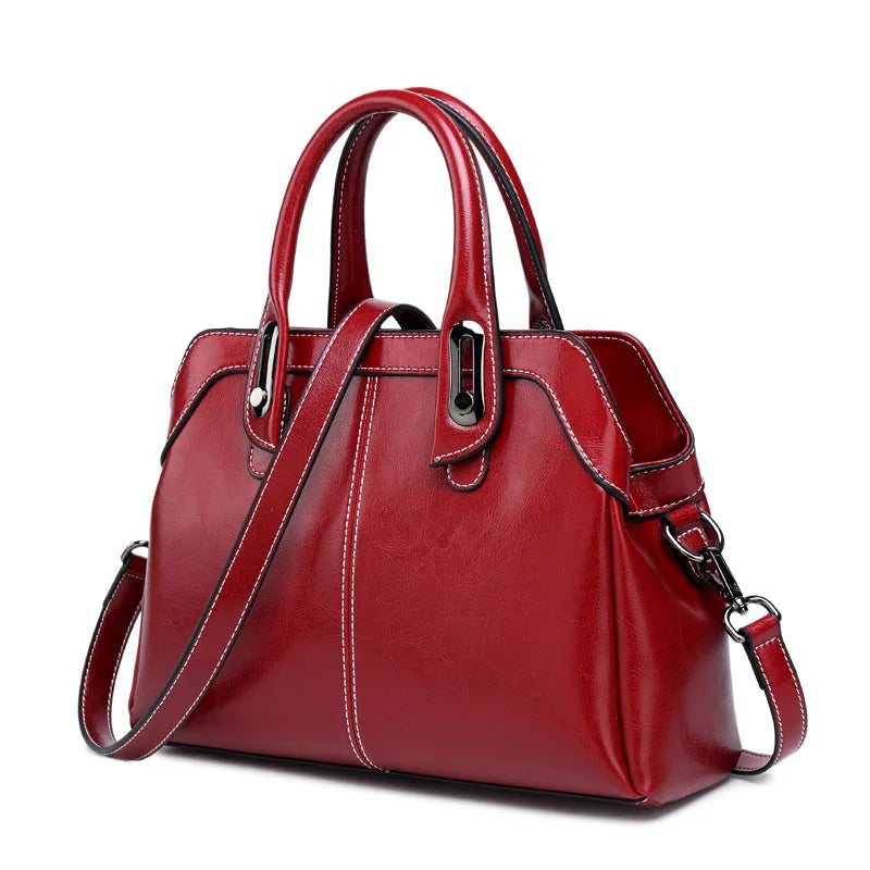 Classic Leather Shoulder & Handbag – Sac à bandoulière et à main en cuir classique