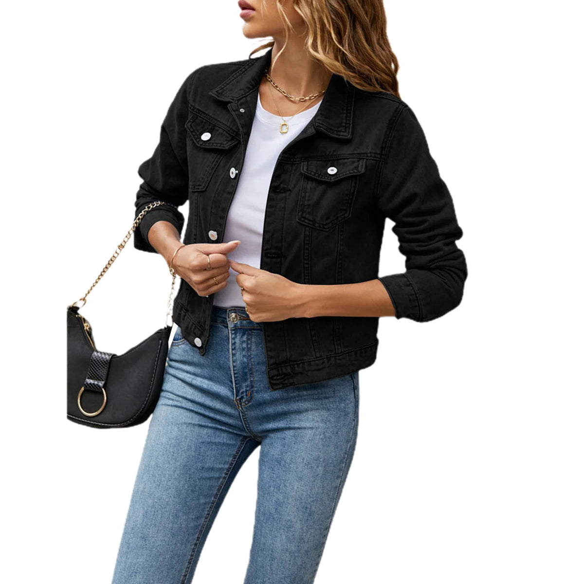 Women's Denim Jackets Fashion Female Casual Long Sleeve | OWNLUXE