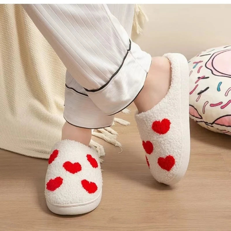 Winter Plush Family House Slippers – Warm Non‑Slip Slides