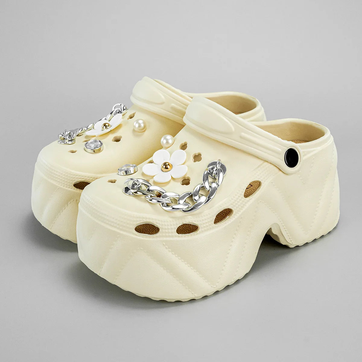 Women's Platform Thick-Sole Sandals (Khaki) | OWNLUXE