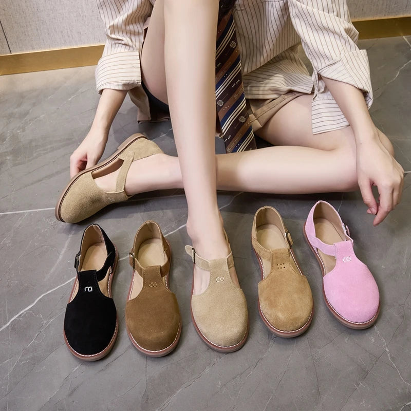 Women's Leather Retro Sandals (Camel) | OWNLUXE
