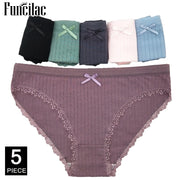 Women's Cotton Bikini Briefs 5-Pack | Striped Low-Rise Underwear | OWNLUXE