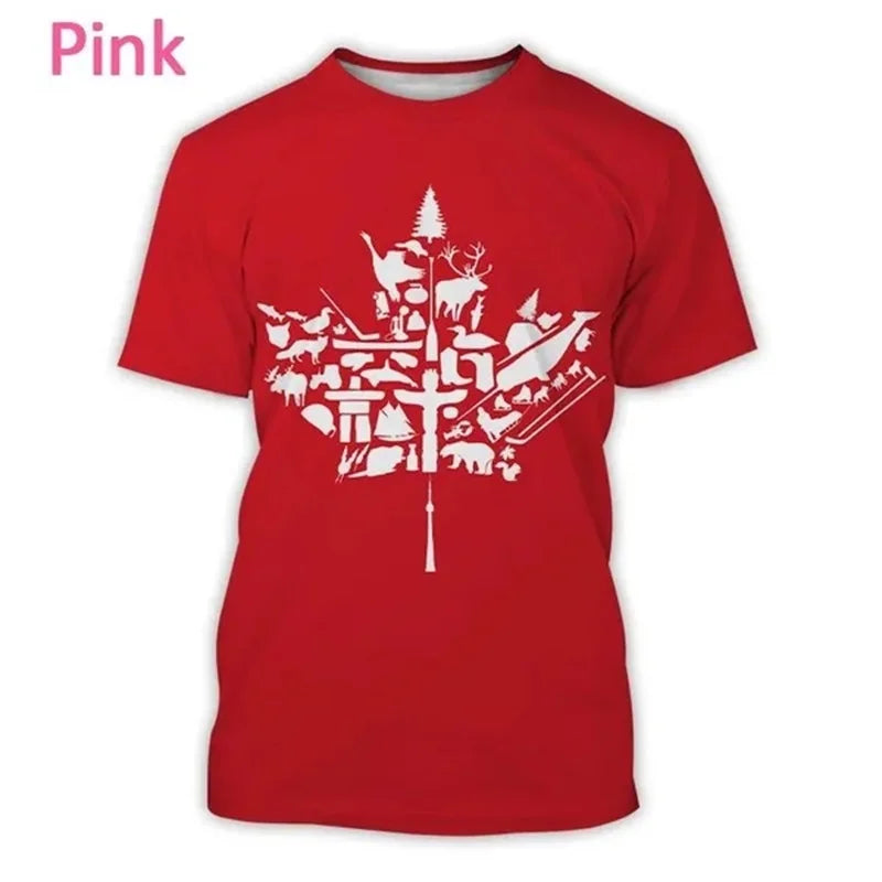 3d Print I Love Canada Graphic Tshirt For Men Casual T-Shirt | OWNLUXE