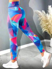 Seamless High-waisted Nude Felling Printed Pants Women's | OWNLUXE