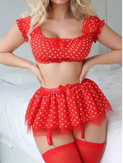 Printed One-Piece Bra & Brief Set Wire-Free and Lightweight
