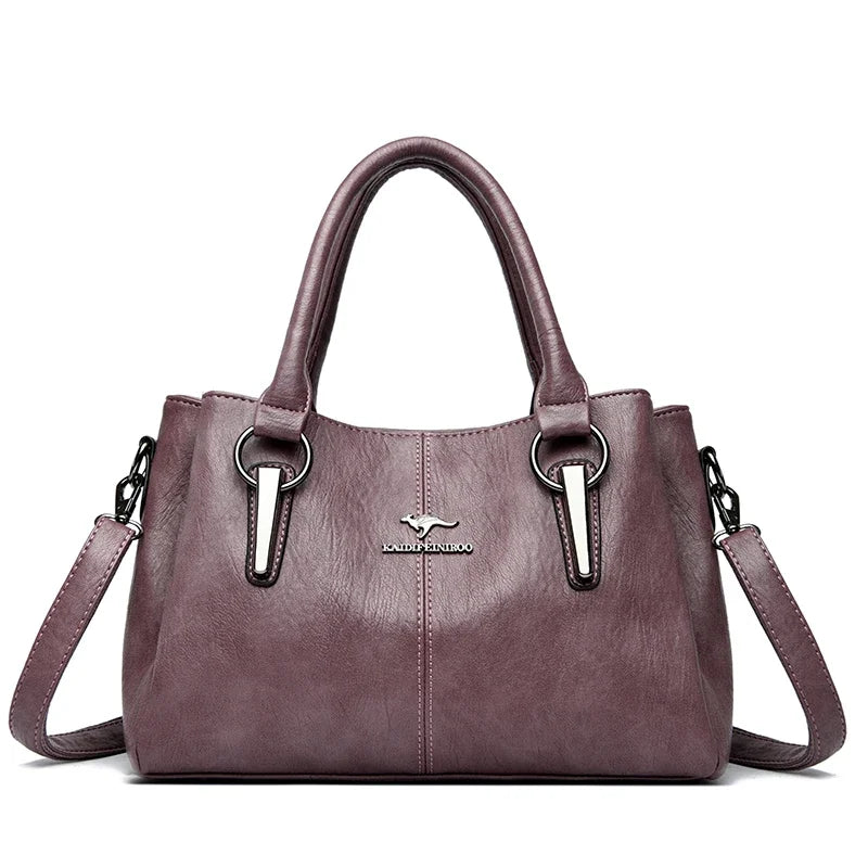 VANDERWAH 3-Layer Designer Shoulder Bag - Luxury Crossbody Tote | OWNLUXE