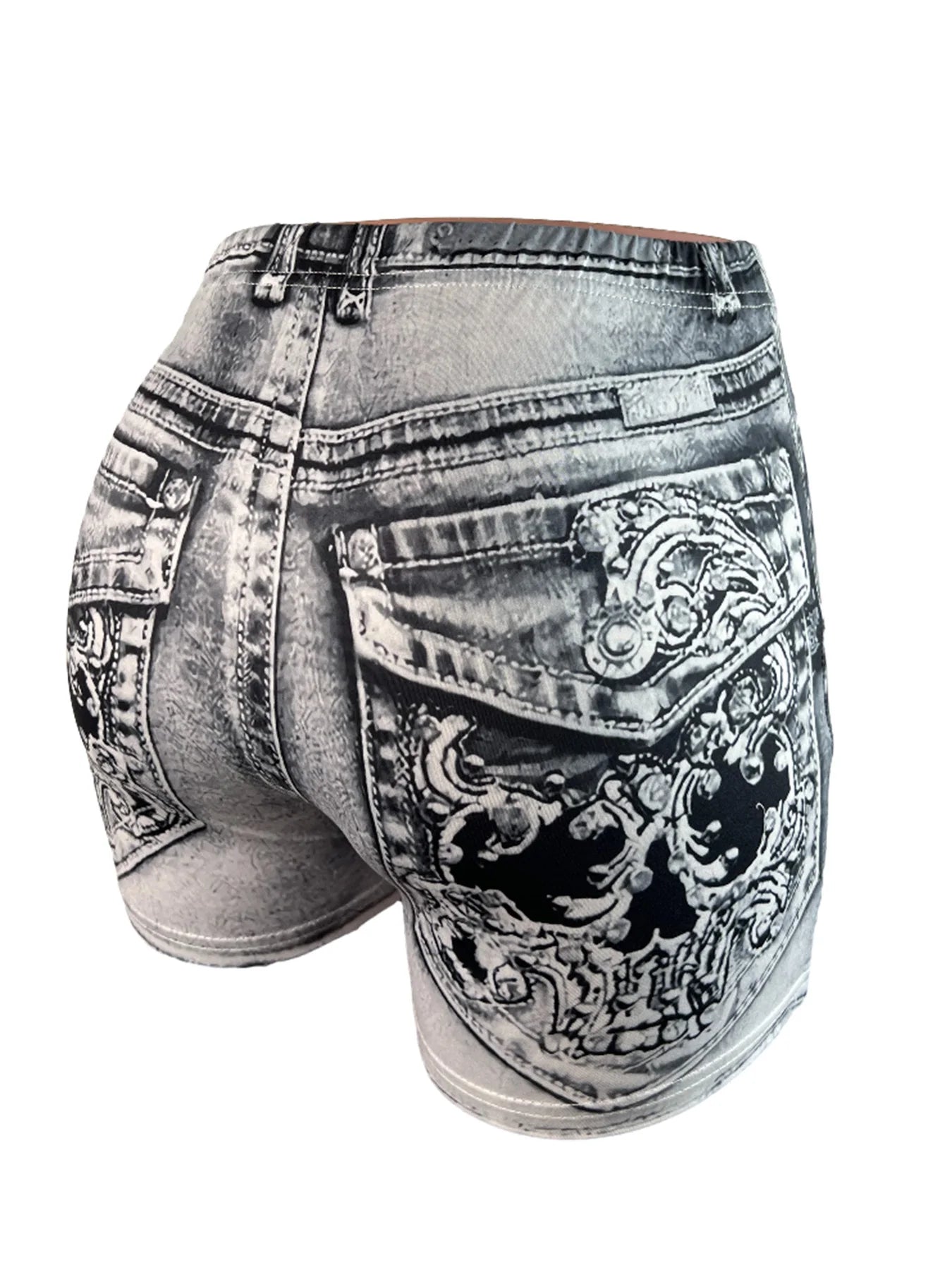 Denim Slim-Fit Shorts | OWNLUXE