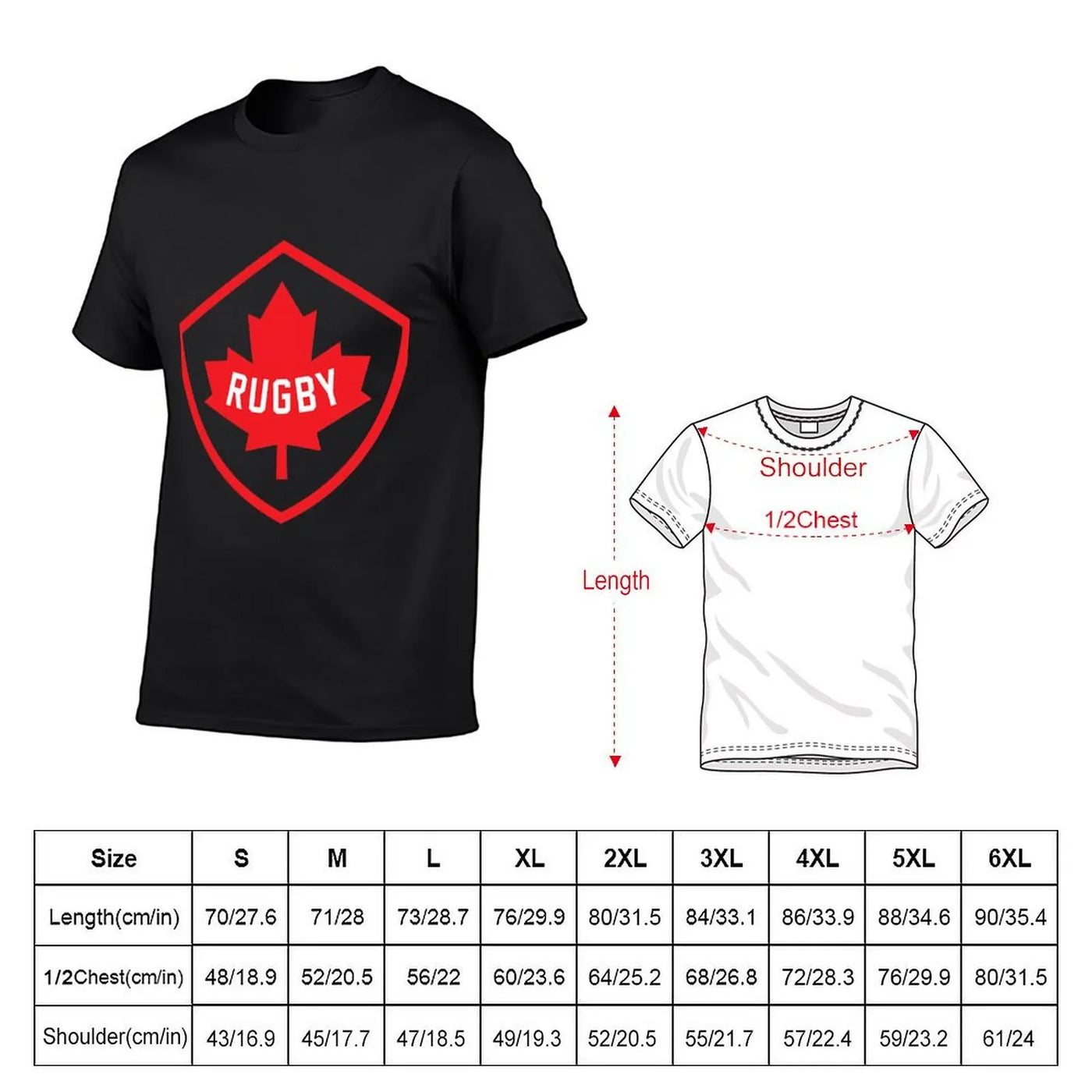 Canada Rugby Graphic T-Shirt – Oversized Plus Size | OWNLUXE