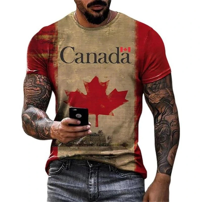 Retro Canada Maple Leaf 3D T-Shirt | OWNLUXE