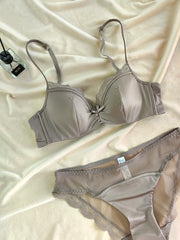 Women's Breathable Push Up Lace Bra (Beige) | OWNLUXE