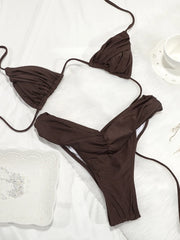 Solid Folds Bikini Set | OWNLUXE