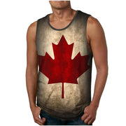 Canada Flag 3D Gym Tank Top – Quick-Dry Fitness Vest