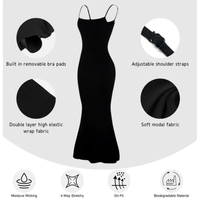 2-in-1 Shapewear Dress with Tummy Control & Butt Lifter - Slimming Camisole | OWNLUXE