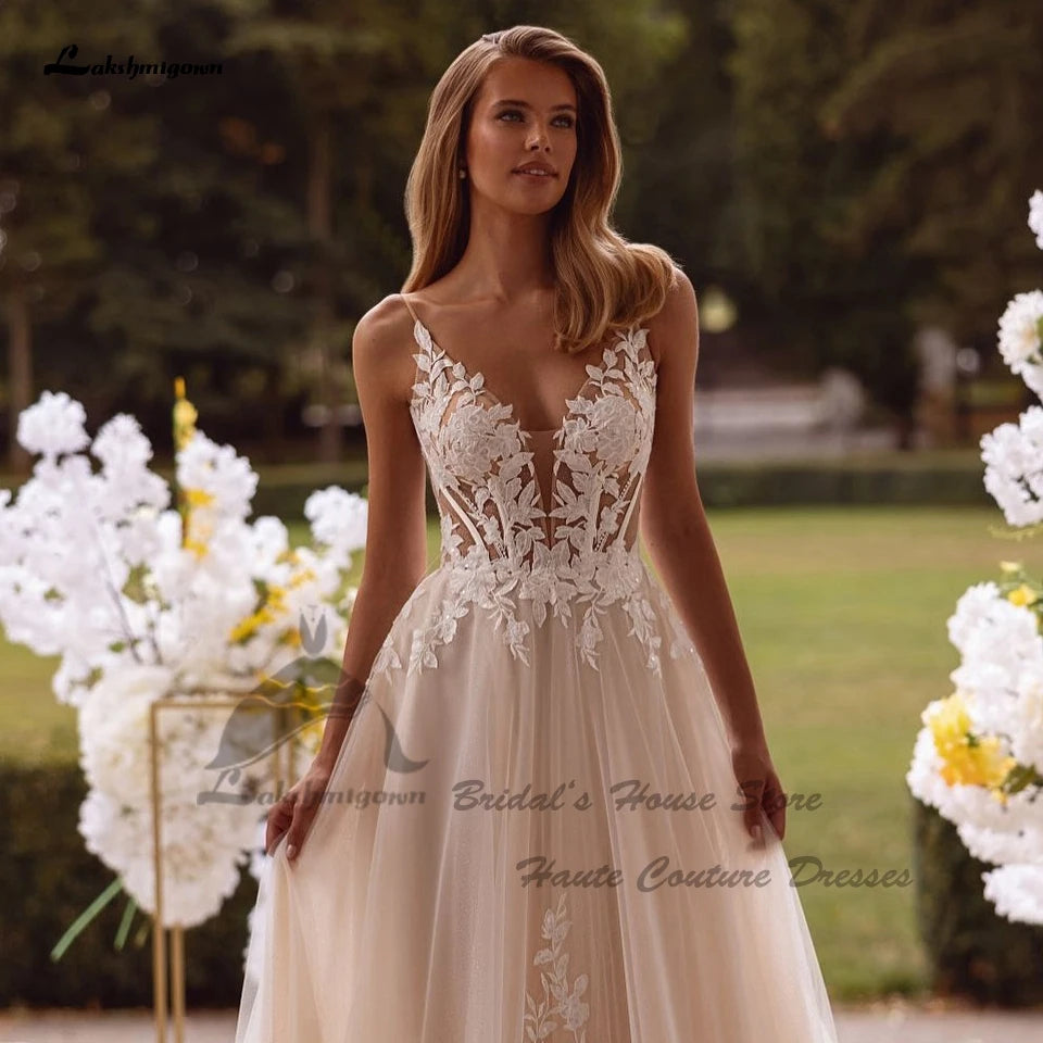Lace Boho Backless V-Neck Dress | OWNLUXE