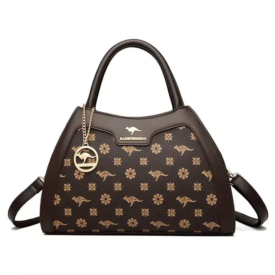 Animal Print Large Capacity Tote Bag - Soft Leather Crossbody | OWNLUXE