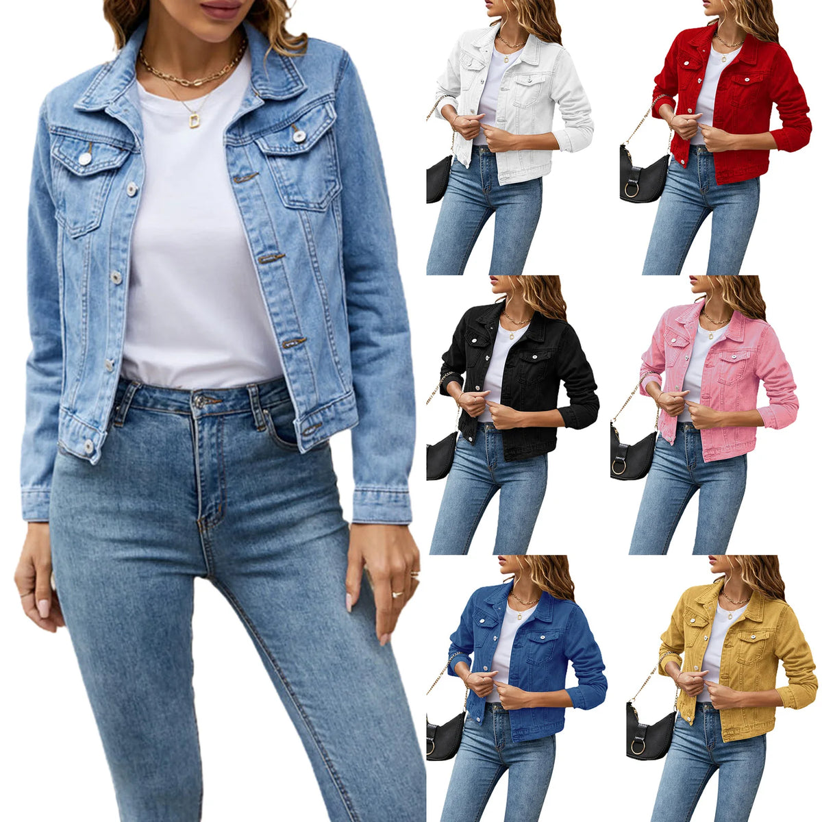 Women's Denim Jackets Fashion Female Casual Long Sleeve | OWNLUXE