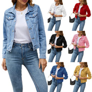 Women's Denim Jackets Fashion Female Casual Long Sleeve | OWNLUXE
