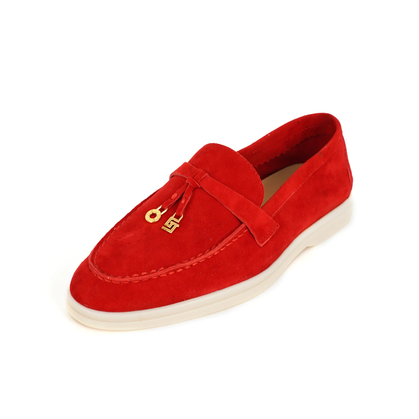 Women's Round Toe Leather Retro Loafers (Blue Grey) – Shop at OWNLUXE
