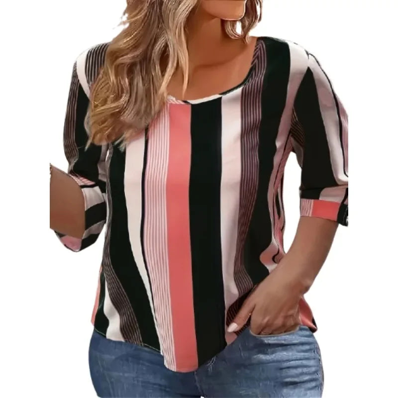 🌸 Striped Summer Dress – Robe Longue Rayée d’Été pour Femme