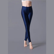 Skinny Extended-Size Shiny Yoga Leggings | OWNLUXE
