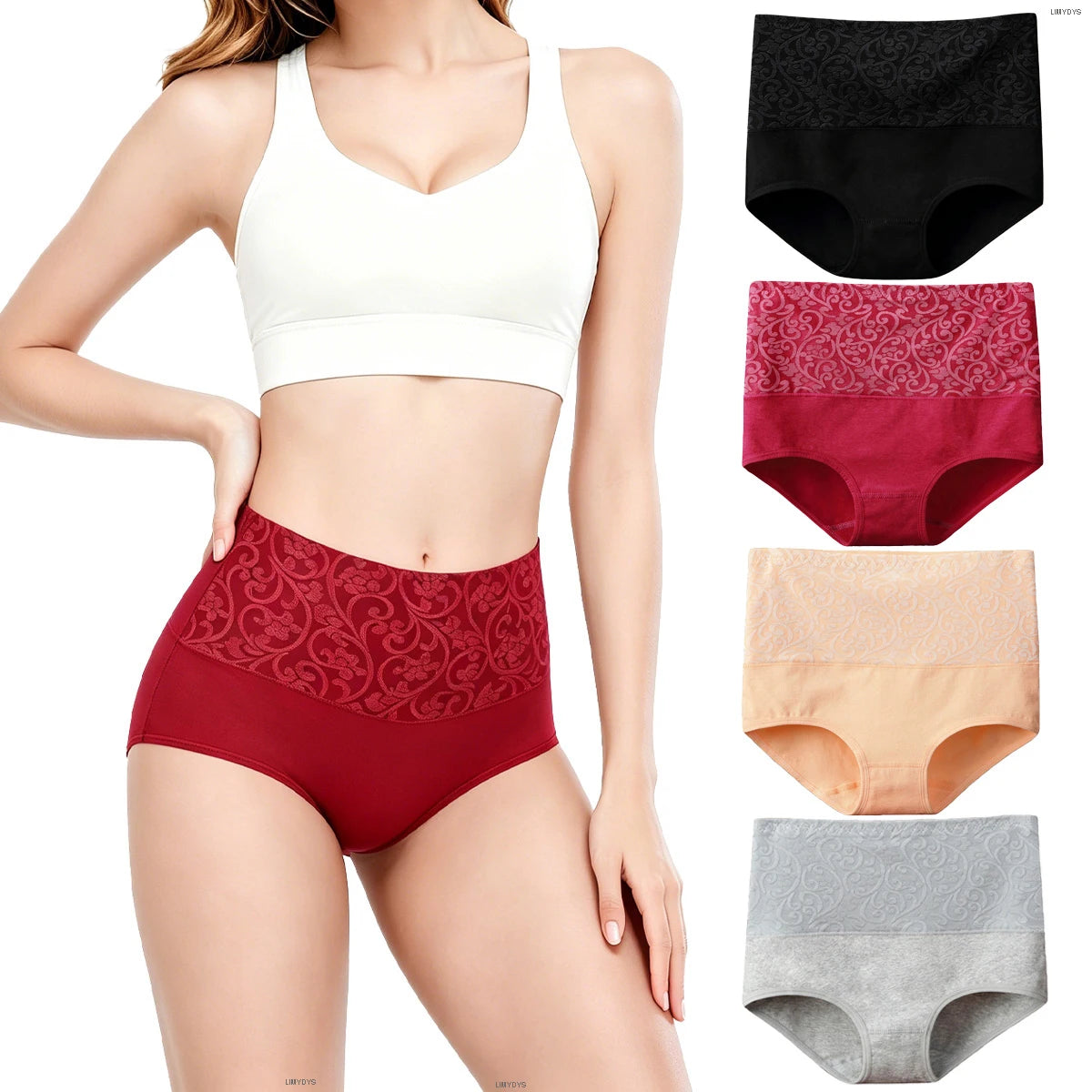 Women's High-Waist Tummy Control Cotton Briefs | Full Coverage | OWNLUXE