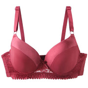 Women's Seamless Push Up Lace Bra (Beige) | OWNLUXE
