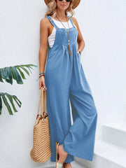 Wide-Leg Sleeveless Jumpsuit | OWNLUXE