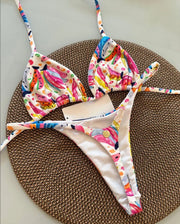 Leopard Print Printed Thong Bikini Set | OWNLUXE