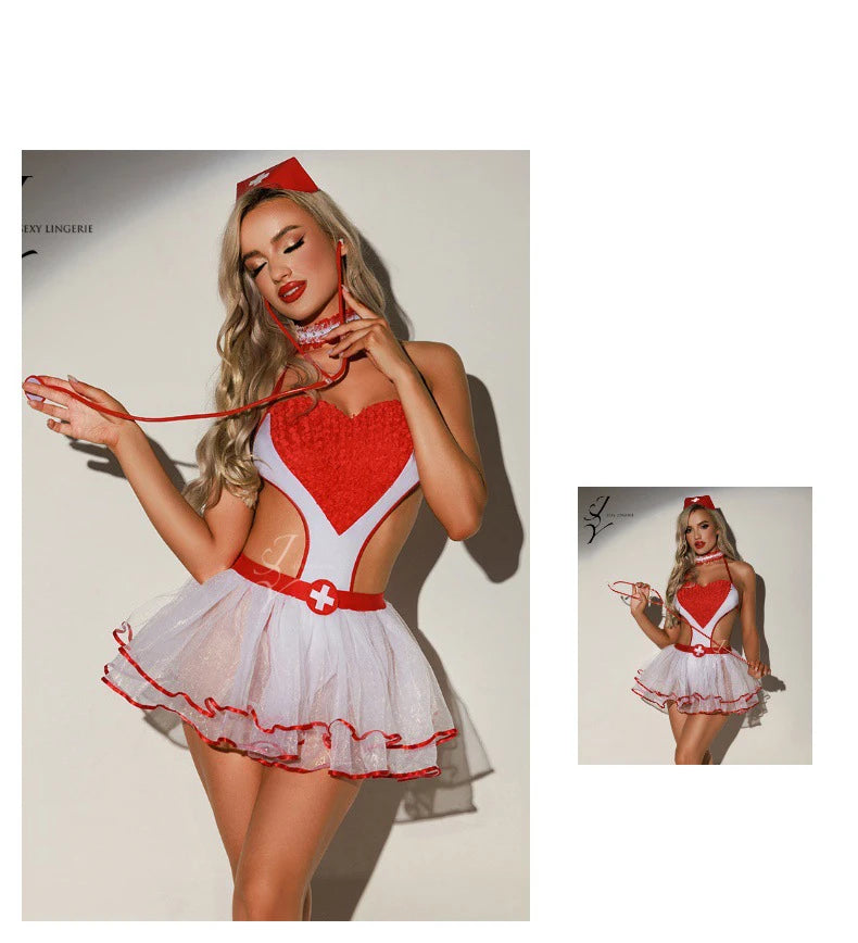 Women’s Nurse Cosplay Lingerie Uniform Outfit