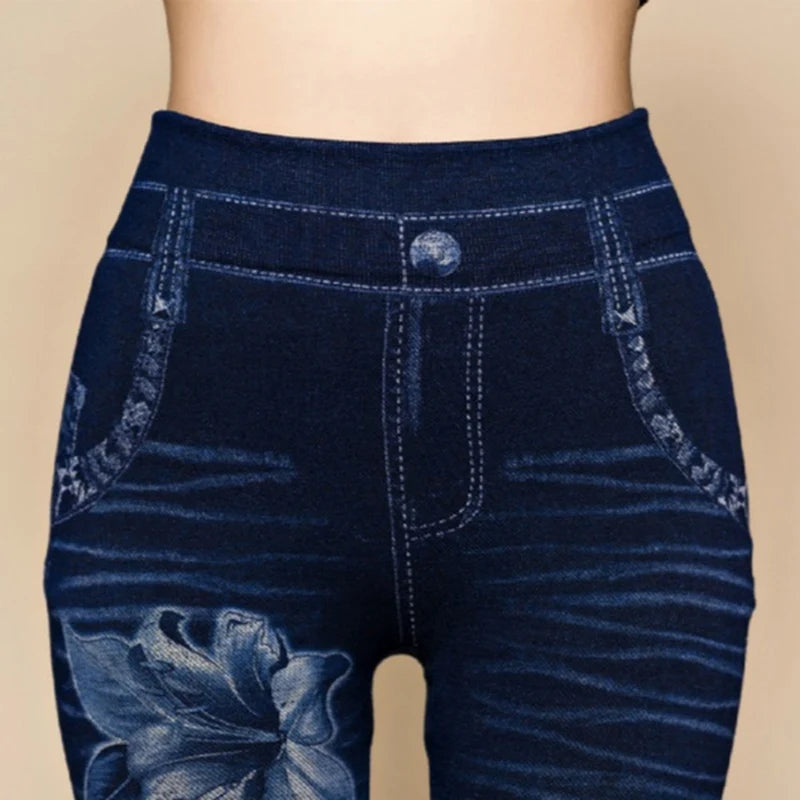 Women’s High-Waist Cotton Blend Printed Leggings