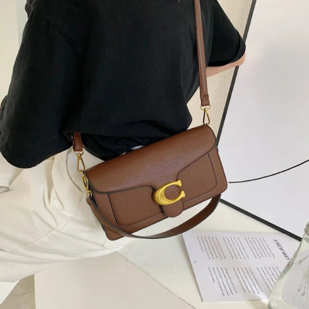 Underarm Square Shoulder Bag - Dual Strap Crossbody Bag