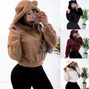 Women's Long Sleeve Hooded Hoodie (Dark Grey) | OWNLUXE