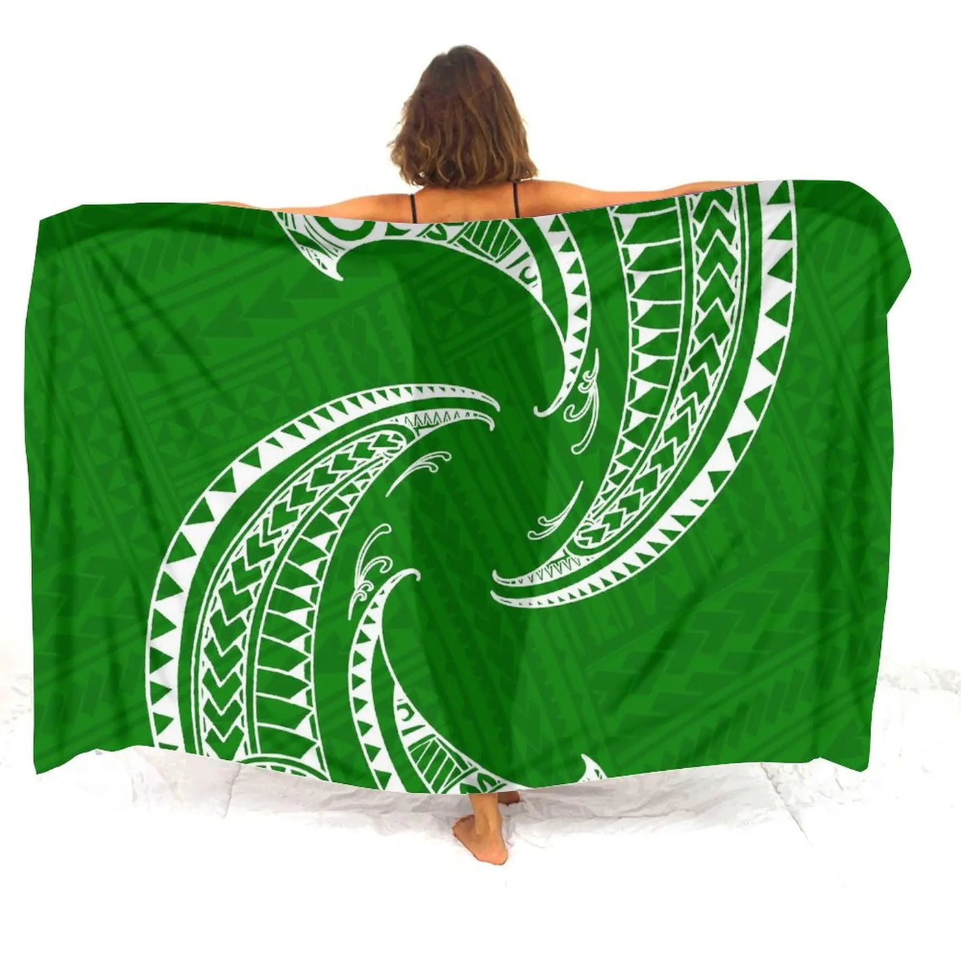 Hibiscus-Print Polynesian Sarong | OWNLUXE