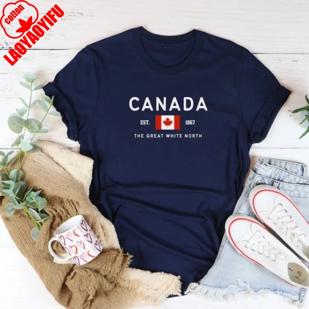 Canadian Flag T-Shirt – Unisex Great White North Graphic Tee | OWNLUXE