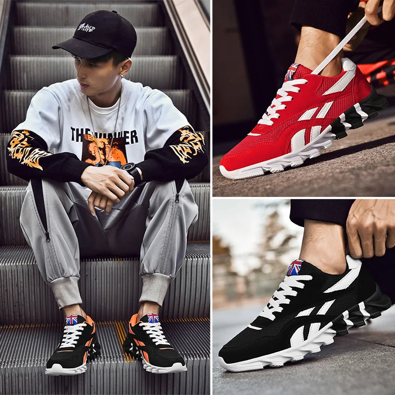 Unisex Breathable Sneakers (Black Orange) – Shop at OWNLUXE