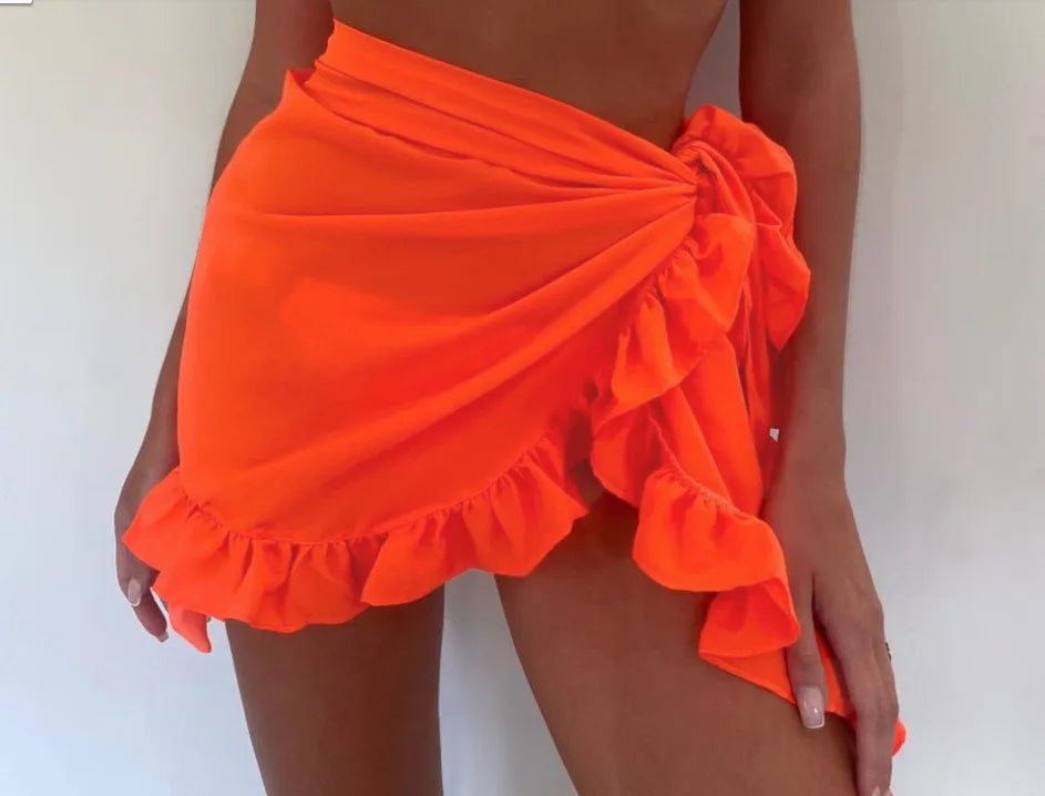 Ruffle Swim Cover-Up | OWNLUXE