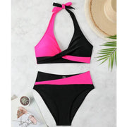 Brazilian Bikini Set – Leopard & Color Block Two-Piece