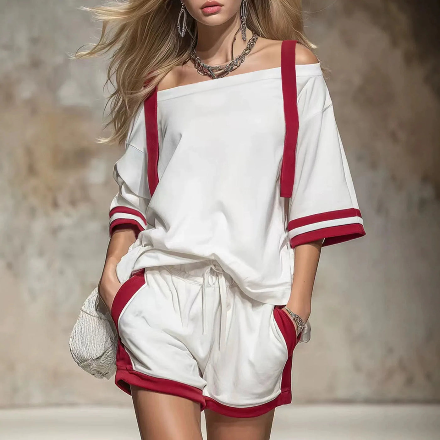 Women's Short Sleeve Two Piece Shorts | OWNLUXE