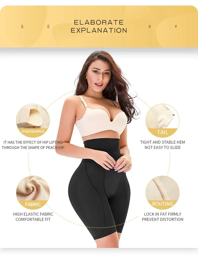 BBL Butt Lifter Shapewear Shorts - Foam Padded Hip Enhancer