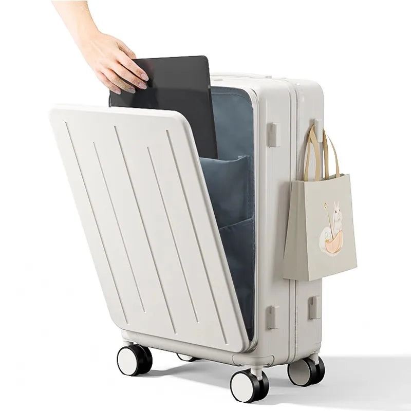 Lightweight & Durable Luggage – USB port, 360° Spinner Wheels & Secure