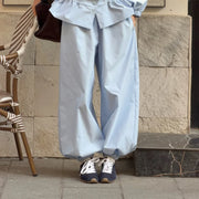Two-Piece Cotton Pajama Set (Red Pants) – Shop at OWNLUXE