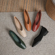 Women's Square Toe Retro Flats – Shop at OWNLUXE